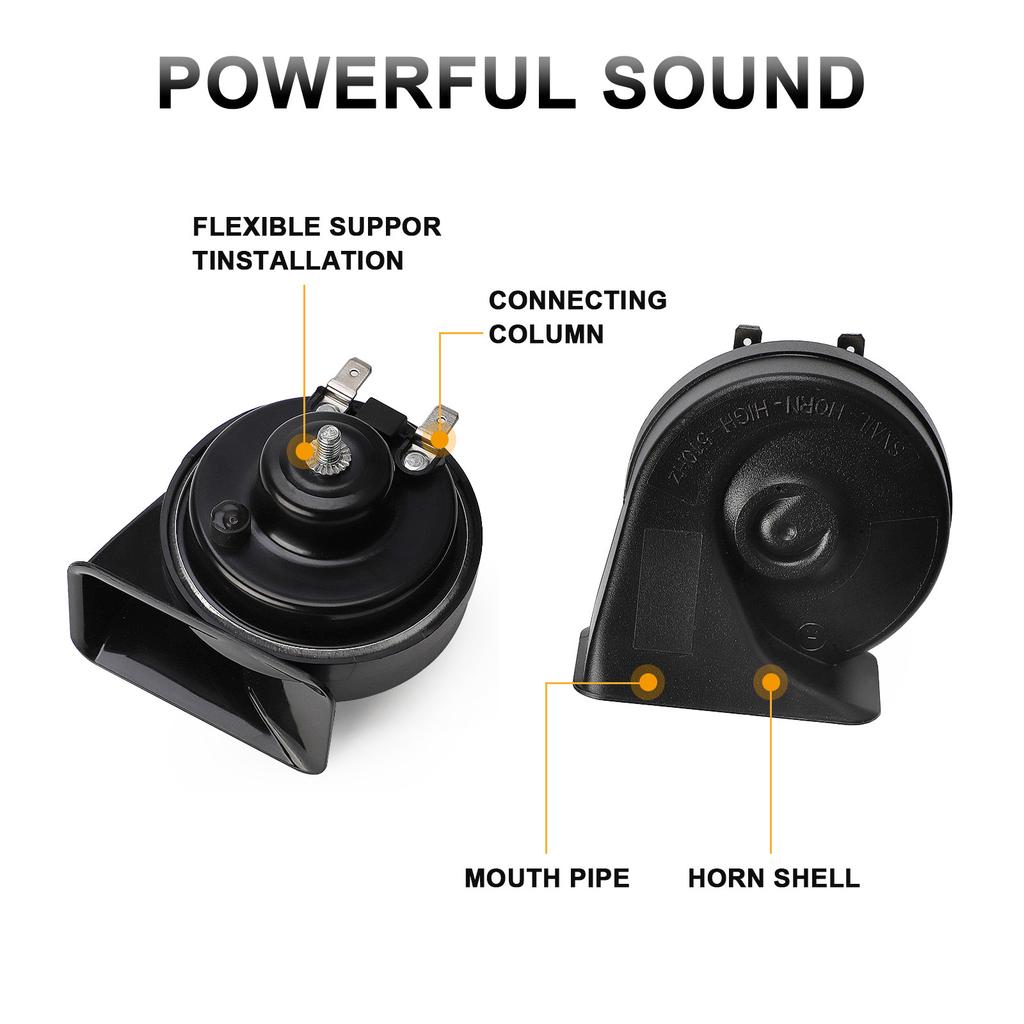 Universal Loud Car Horn 12V Electric Snail Train Horn Super Loud Waterproof Horn for Motorcycle Car Truck