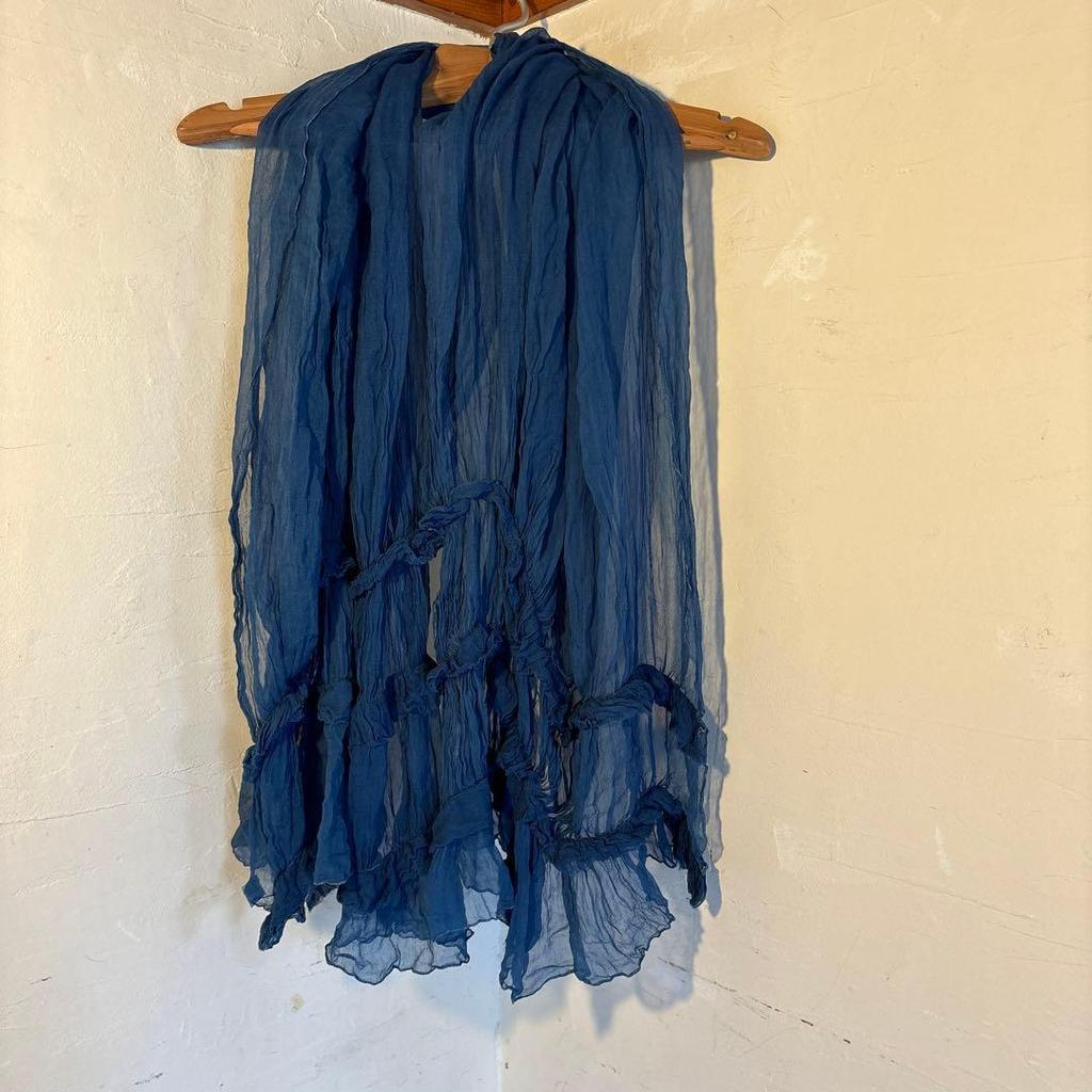 Used Silk indigo-dyed stole