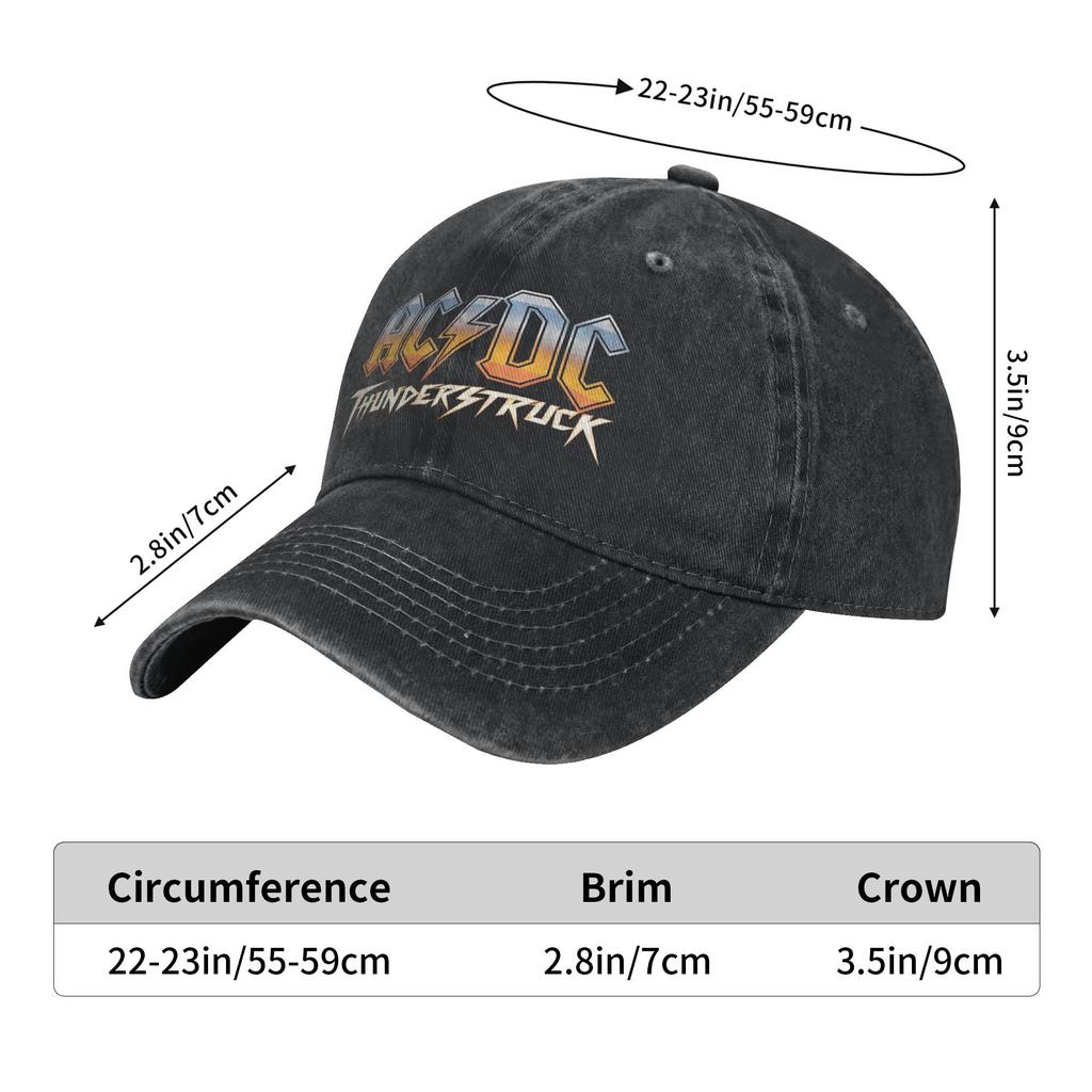 Berretti THUNDERSTRUCK ACs Unisex Punk Music Headwear Berretti da Baseball Casual Rock Band Trucker dcs Cappelli Regolabili