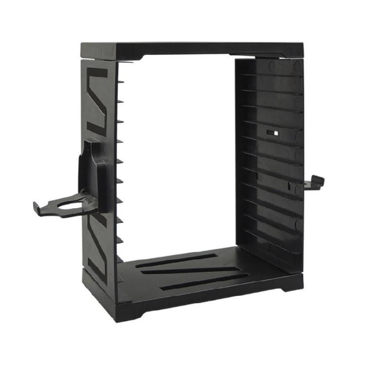 Gaming Disc Storage Tower Game Controllers Organiser Holder Stand 2-Layer for P5/P4/XSX Replace