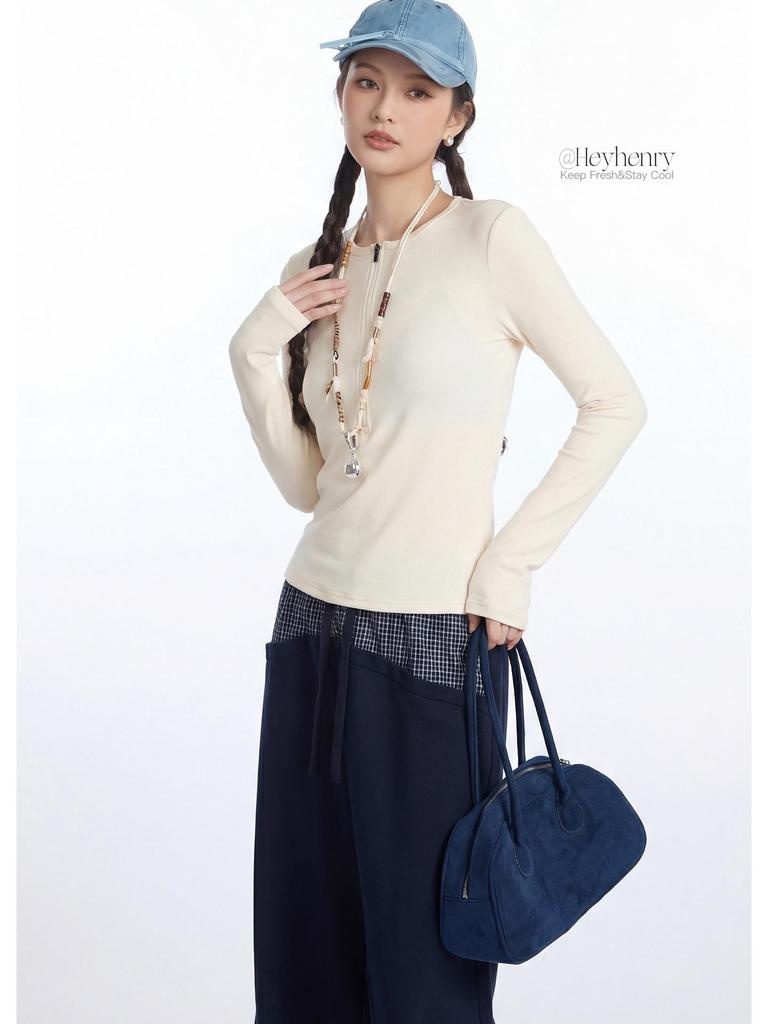 HeyHenry Women's Slim Fit Running & Yoga Long Sleeve Half Zip Top