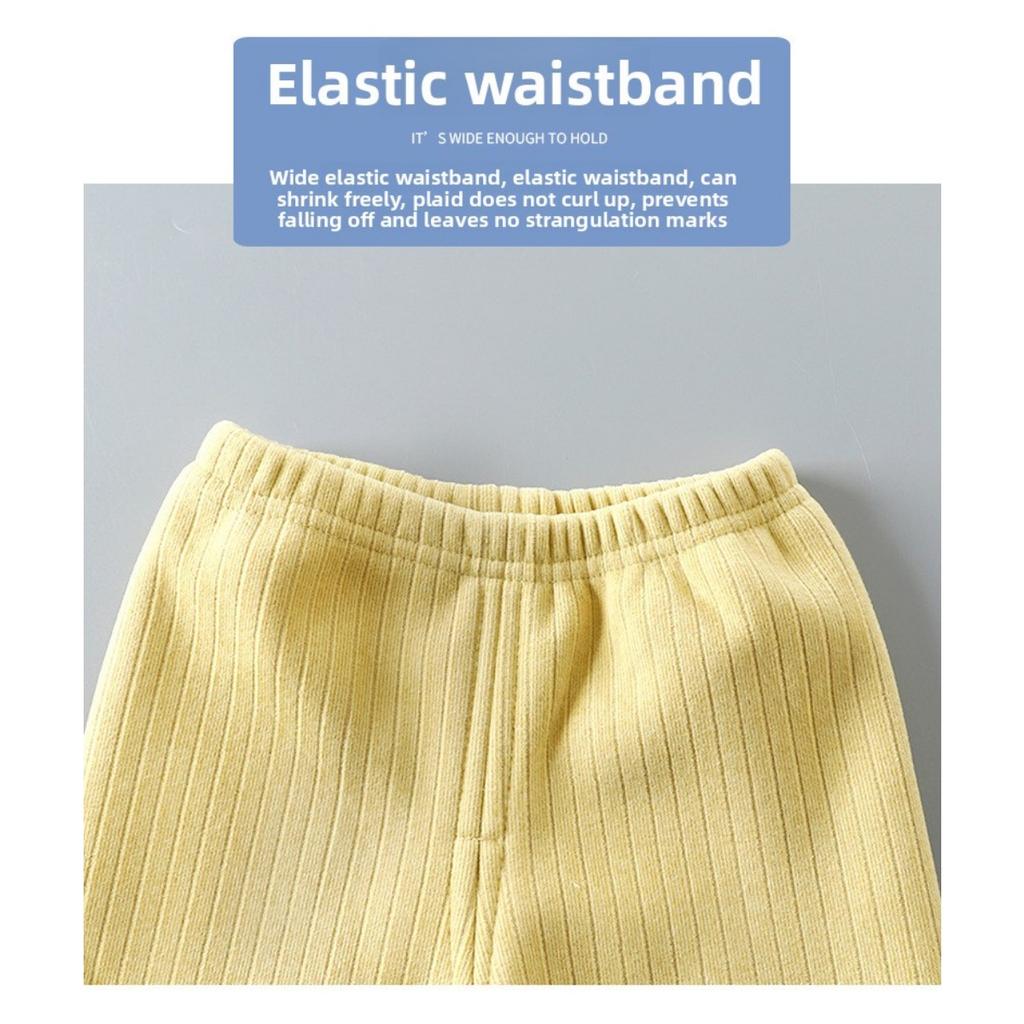 Children's Warmth Set with Thick Velvet for Autumn and Winter, New Baby Underwear, Mid Autumn Clothes, Autumn Pants, Children's Set