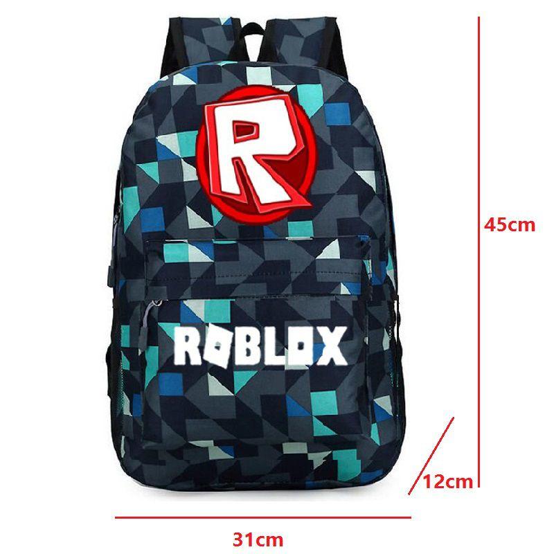 Stylish Roblox Backpack For Kids Featuring A Vibrant Cartoon Pattern And Large Capacity