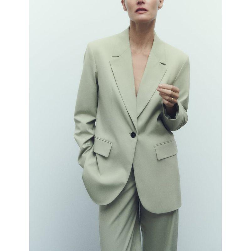 Spring NEW Set Casual Curling Trousers Straight Pants 9929227 Straight Cut Blazers 9929327