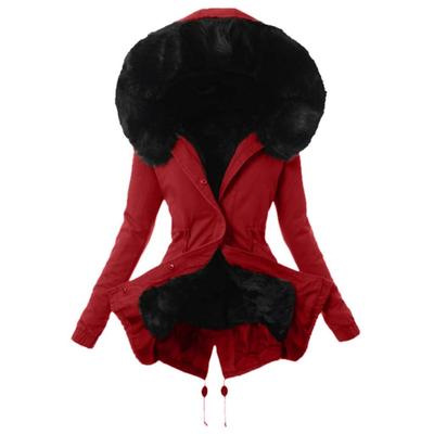 (SU)Ladies  Coat Womens Winter Warm Thick Long Jacket Hooded Overcoat