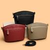 Genuine Leather Crossbody Bag, Top Grain Leather Bucket Shoulder Purse