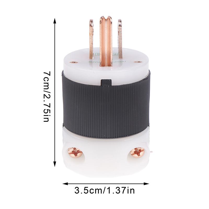 

1 шт. Hi-Fi Аудио Разъем типа «вилка» Американский стандарт Медный Разъем питания переменного тока «папа»