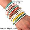 Colorful Multi-Strand Beaded Bracelet Set: Pearl & Stone Stackable Fashion Jewelry for Women