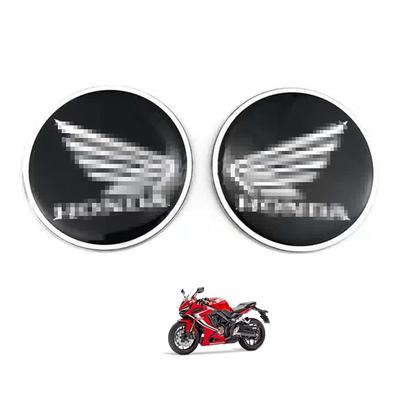 ShuaWdk Pegatina Logo Honda Motocicleta Pegatina Depósito de Gas Emblema Insignia Decoración Cbr500rCbr 250r Cb650rCb1000r Calcomanía Ala Racing (Negro)