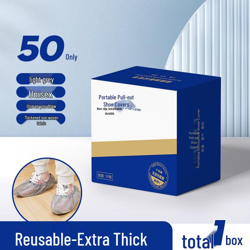 Waterproof Non-Slip Disposable Shoe Covers: Thick, Wear-Resistant, Non-Woven Foot Covers for Indoor Use