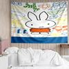 Miffy Tapestry for Bedroom Aesthetic Classroom Tapestries Wall Hanging for Living Room Dorm Office,Ideal Creative Gift