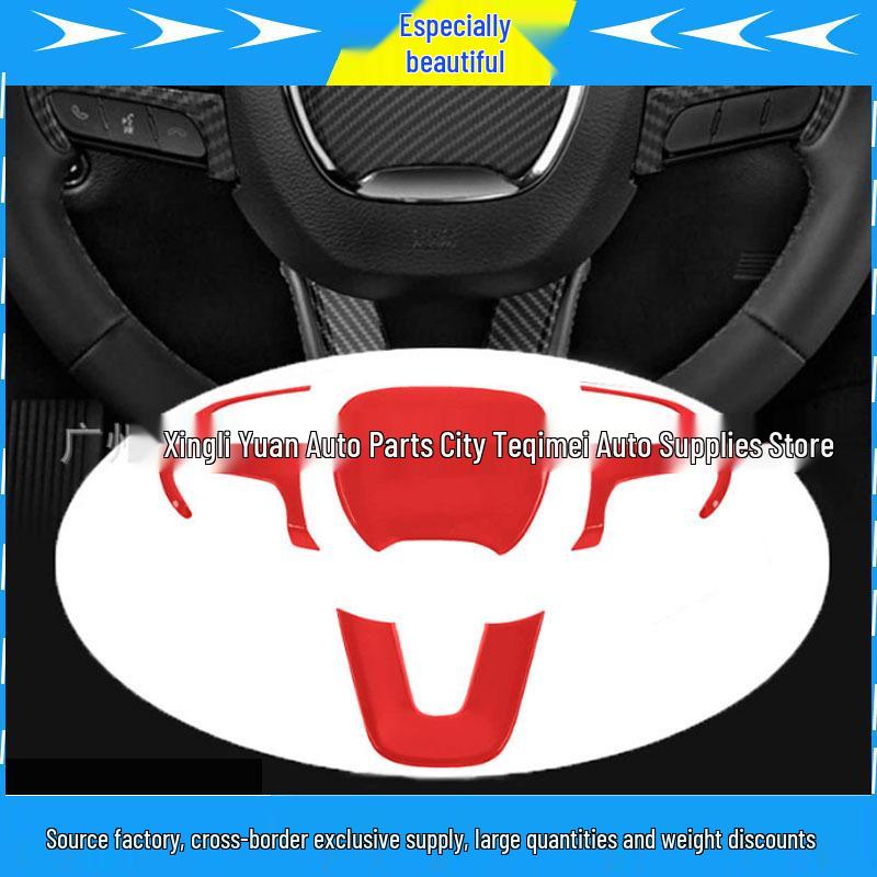 Carbon Fiber Steering Wheel Trim for Dodge Challenger 2015-2021 Blue