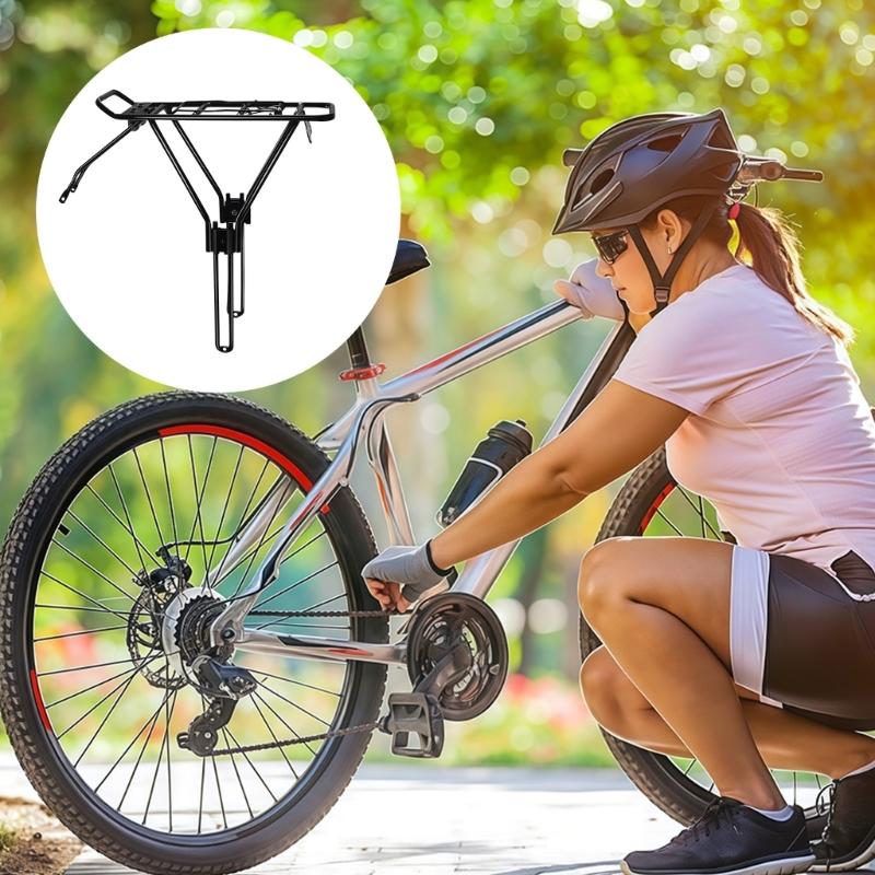 Universal Metal Rear Bike Rack For Mountain And Road Cycles With 55Lbs Load Capacity