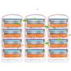 Gillette Compatible Replacement Replacement Cartridges Fusion/ProGlide Blades, 5-Blade, Hypoallergenic, 12-Pack (Red-Orange)