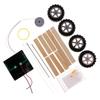 Plastic/Wood DIY Car Accessories Puzzle Toy Car 4-Wheels Kit Handmade Crafts