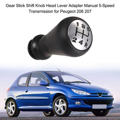 Reemplazo para Peugeot 206 207 Pomo de Palanca de Cambios Adaptador de Palanca Manual de 5 Velocidades