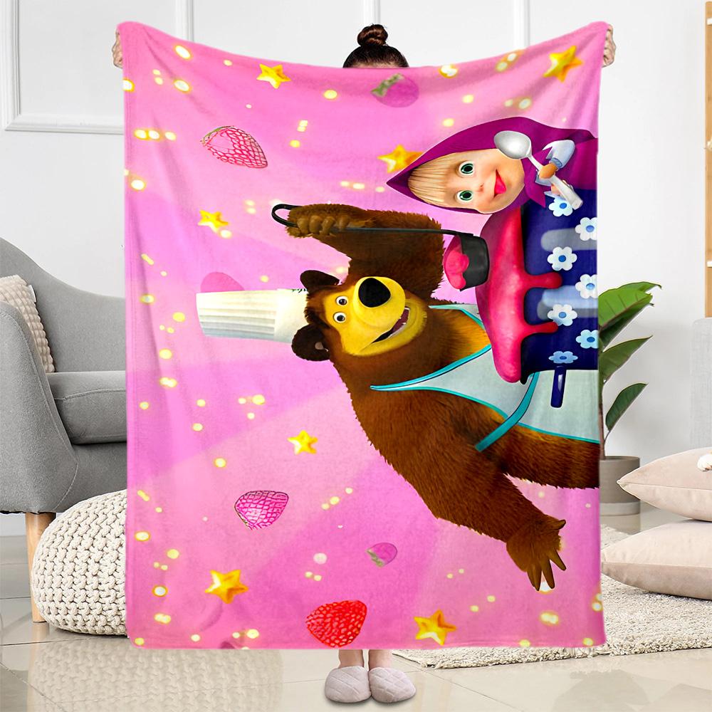 Animals Forest Party Blanket Ultra-Soft Perfect for Office Seaside Office Chair Four Seasons Multipurpose Stylish Decor