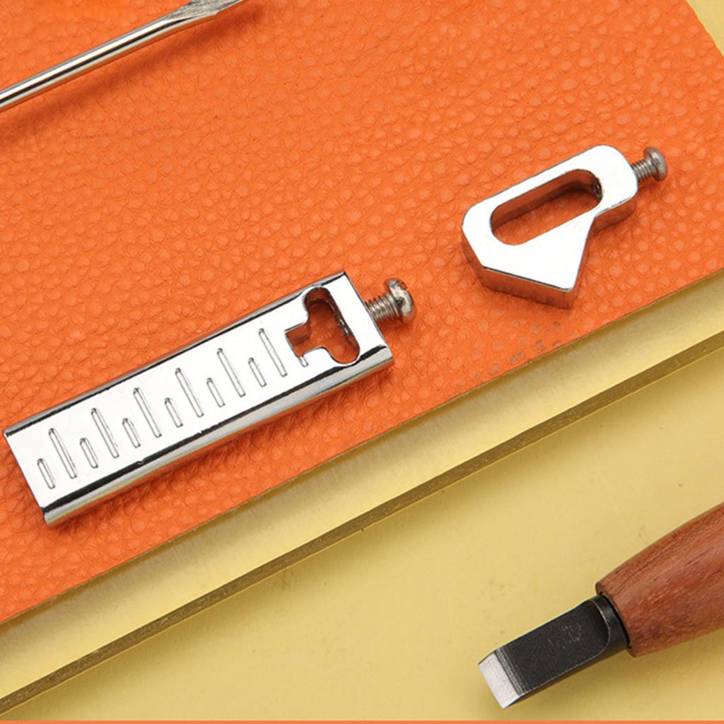 Leather Edging Trimmer Positioning Tool Leather Edging Scriber Auxiliary Tool Clearly Scale Easy To Use for Leathercraft
