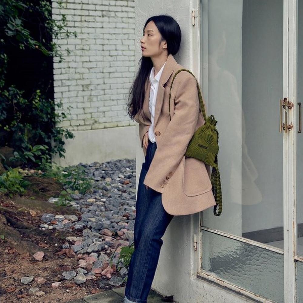 Pleatsmama Mini Bow Backpack Khaki