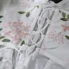 Embroidered Fishbone Steel Ring Backless Strap Top - Sexy, High-End Design