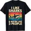 Cool Shark Art For Men Women Great White Hammerhead Shark T-Shirt(2)