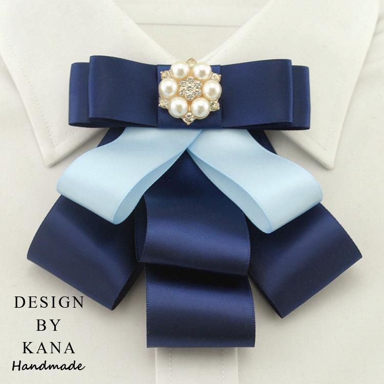 Women's Blue Flower Hair Net & Hairpin for Professionals