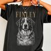 Custom Pet Photo + Name Shirt, Personalized Portrait Comfort Colors Pet Shirt, Custom Photo Dog Shirt, Dog Lover Gift, Pet Loss Gift