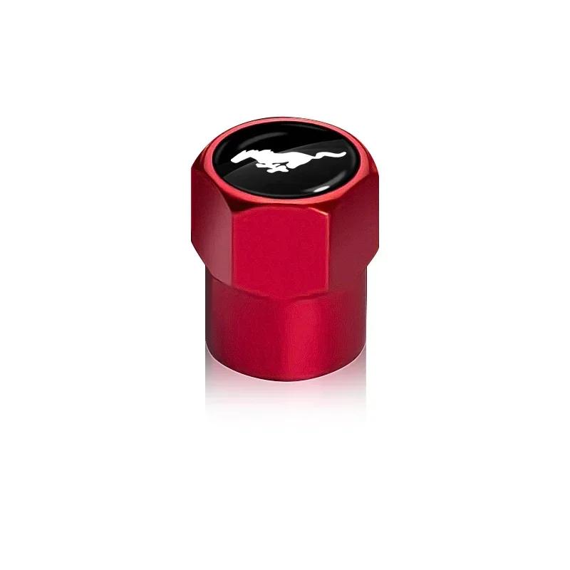 New 2026 Car Sticker 4Pcs Auto Wheel Tire Valve Air Stem Cap Duust Covers Car accessories For Ford Mustang 2015 2017 2018 2005 2