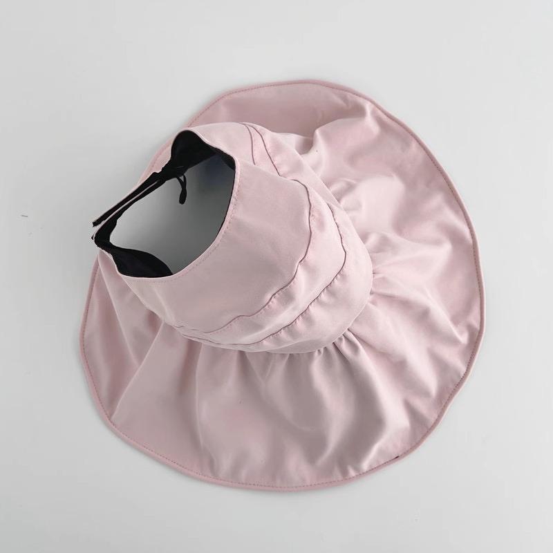 Vinyl empty top sunscreen hat Genuine sunscreen bucket hat Women's empty top vinyl eaves UV protection sun hat