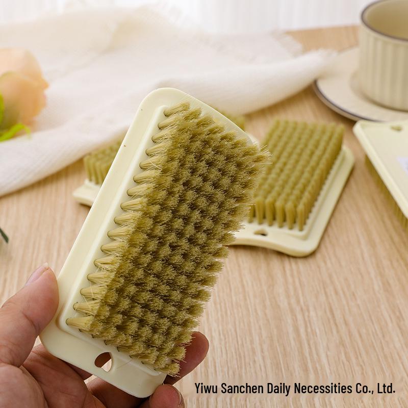 6011 Brown Soft Bristle Square Brush for Laundry and Shoe Cleaning