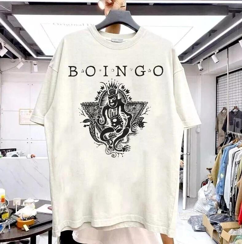 Rare Oingo Boingo Band Graphic White 90s Cotton T shirt S-5XL HH03863 L