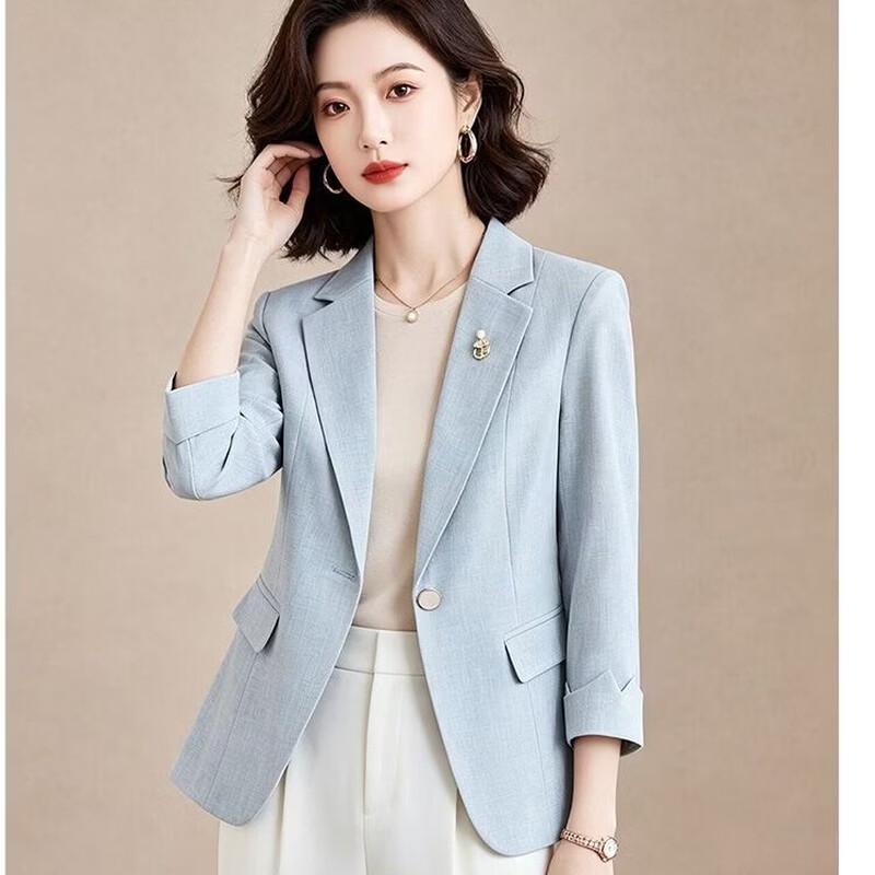 EST+II Women's Slim-Fit Single-Button Business Blazer