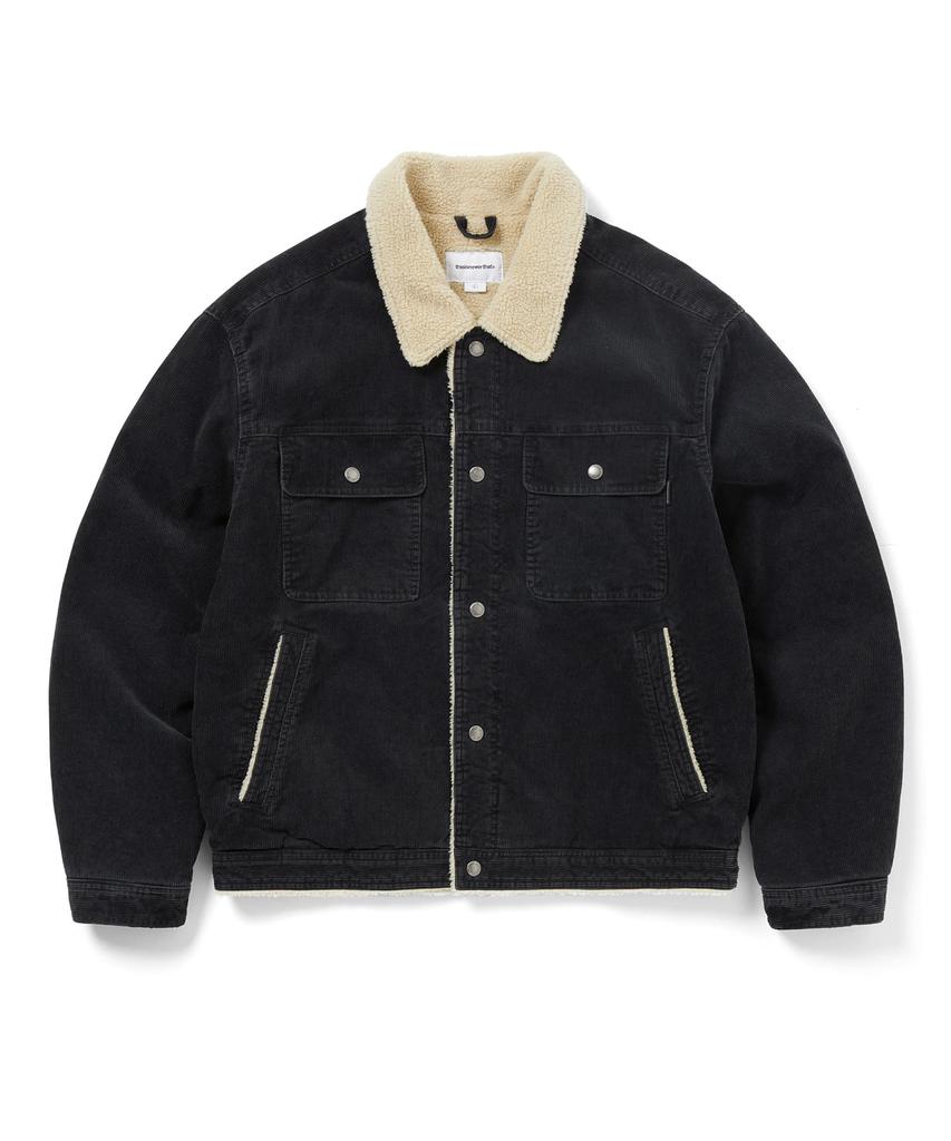Thisisneverthat Sherpa Lined Corduroy Trucker Jacket Black
