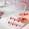 10pcs Wear Nail Art Storage Box Transparent Packaging Boxes Dustproof Flip Up Jewelry Box