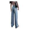 2024 Herbst Damen Retro Koreanische Gerade Bein High-Waist Weite Bein Jeans