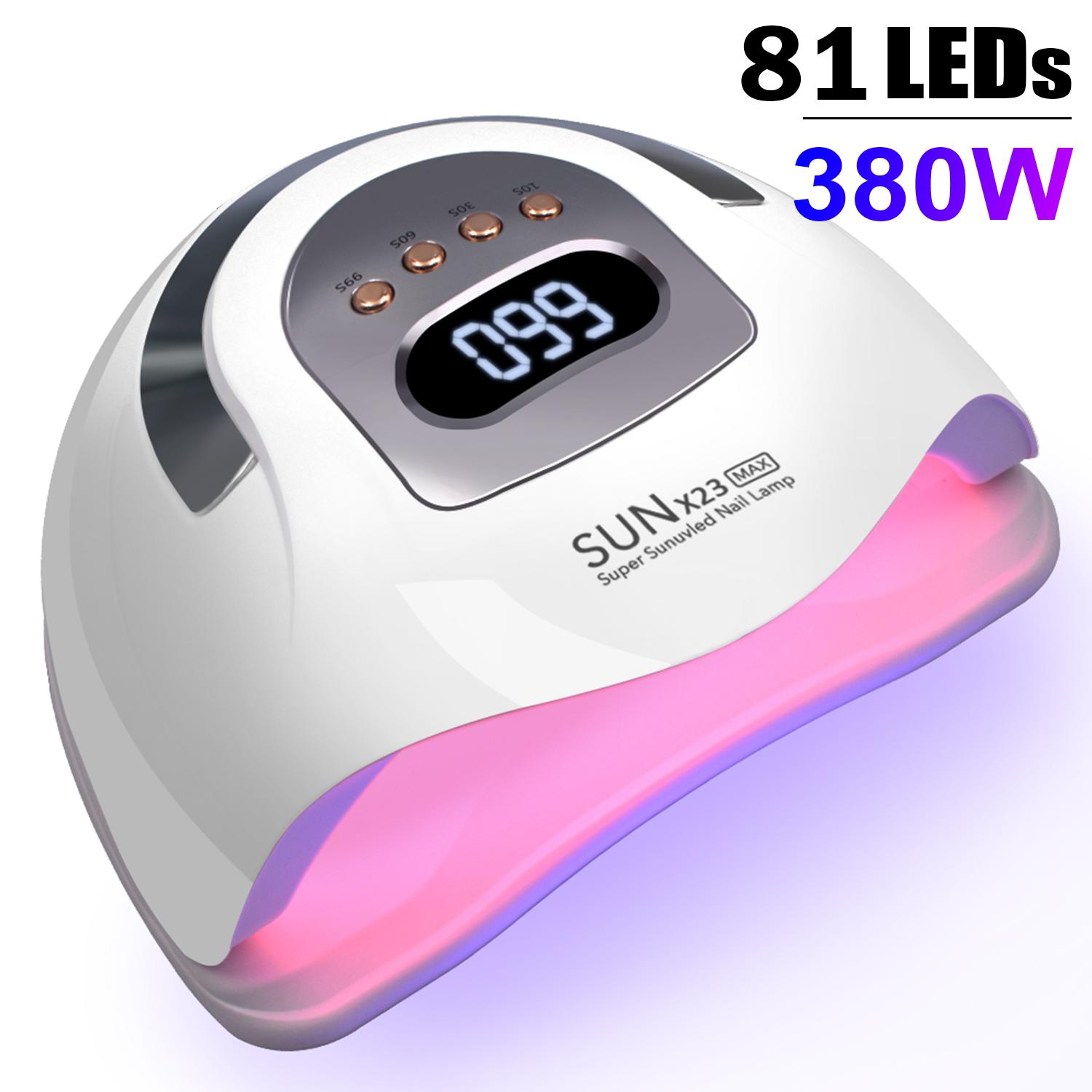 Nagy teljesítményű 380W UV gél LED szárító lámpa körömlámpa körmökhöz gél lakkhoz professzionális körömművészeti kiegészítők gél szárítás lábkörmök UK