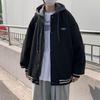 Men's Autumn Waffle Jacket: Trendy Hong Kong Style, Versatile Loose-Fit Baseball Coat for Couples