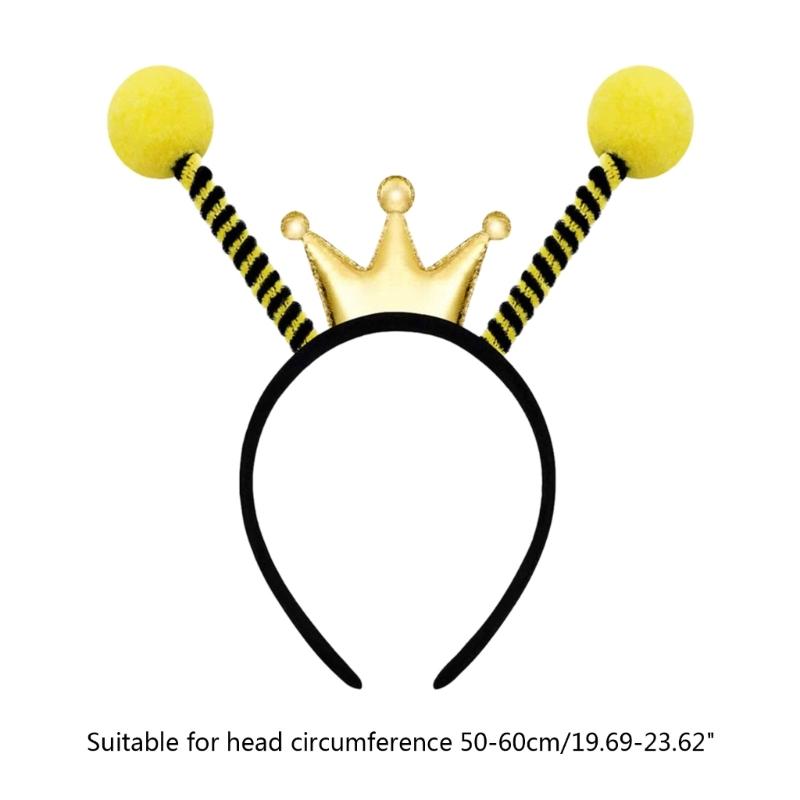 1set Cute Students Halloween Cartoon Bee Hairhoop & Sunglasses for Cosplay Party