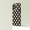 Polka-dotted Black with Phone Case for iPhone 17 17e 16e 16 15 14 13 12 11 X XS XR XSMAX 7 8 Air Pro Max Plus Double-layer Cover