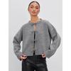 Autumn and Winter Women's Casual Loose Cardigan Lace-up Solid Color Knitted Sweater