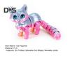3D-gedruckte Katzenfigur Bewegliche Gelenke Katzenfigur Gelenkiges Tiermodell Spielzeug Heim Büro Bücherregal Schreibtischdekoration Ornament