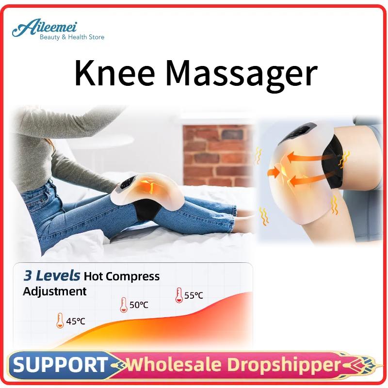 Cordless Knee Massager with Hot Compress And Vibration for Swelling Stiff Joints Muscle And Ligament Injuries Relief