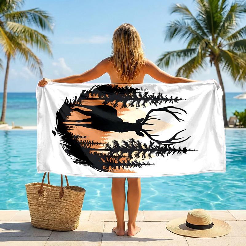 Hunter Fashion Beach Towel: Ideal for Summer Adventures Soft, Absorbent and Quick Drying Suitable for Swimming and Bathing
