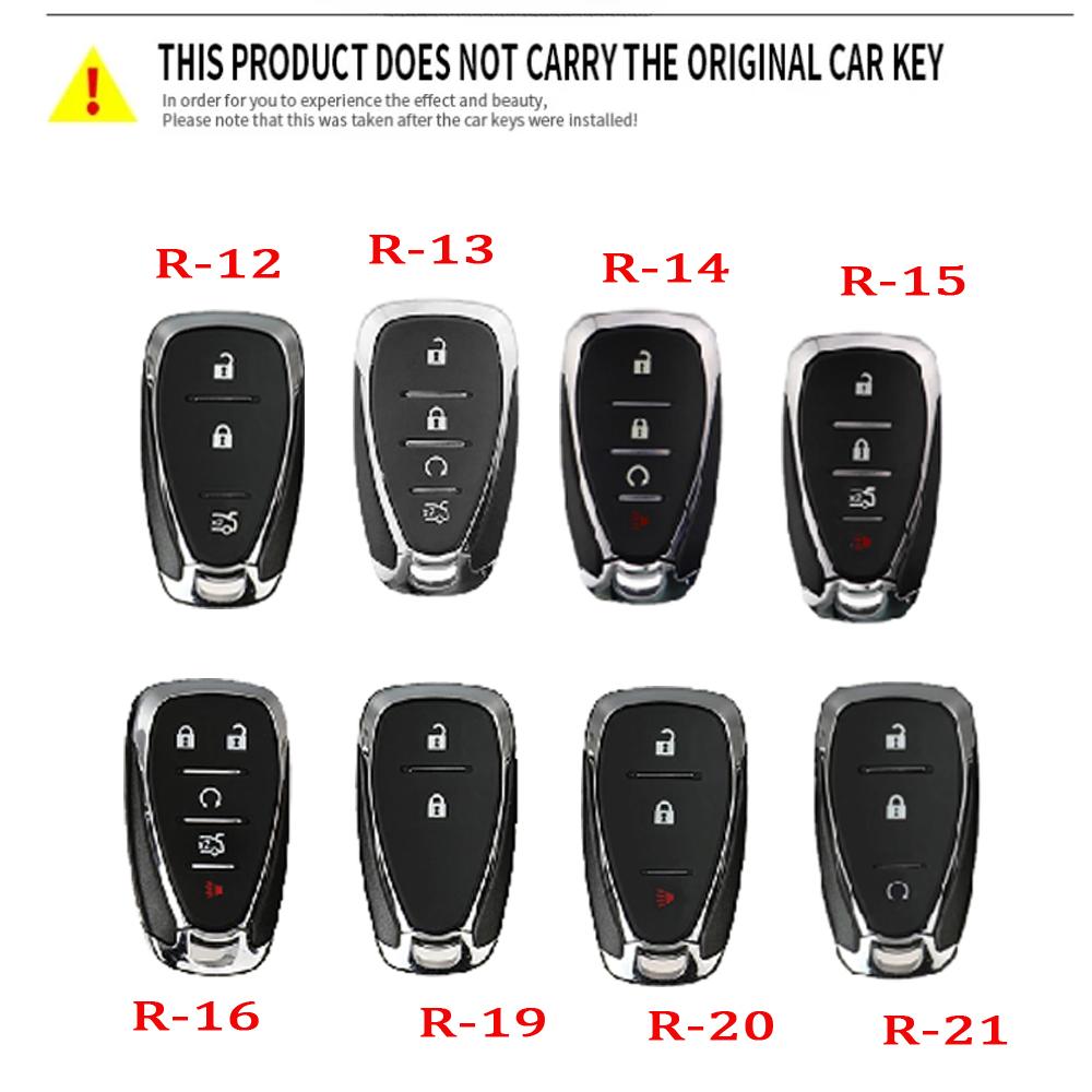 TPU Car Key Fob Cover Case for Chevrolet 2017-2019 Chevy Malibu Camaro Cruze Traverse Sonic Volt Bolt Equinox Spark Blazer Onix