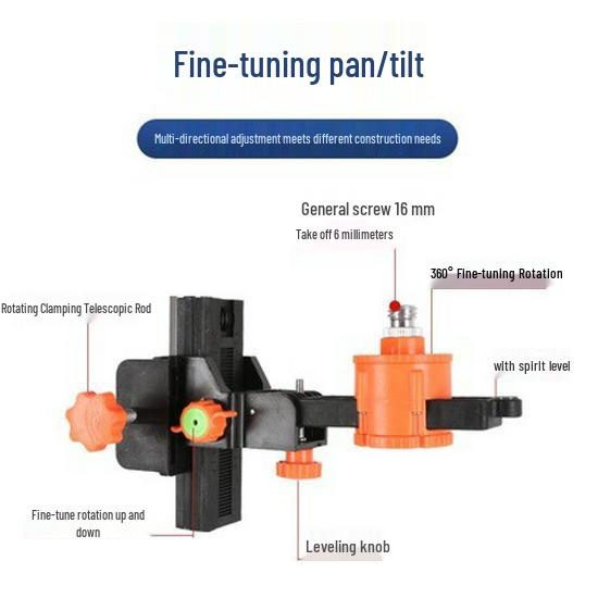 Universal Multi-Functional Pan Head Telescopic Pole with Spirit Level Adjustment