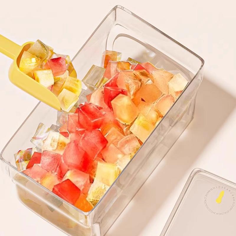 34/68 Compartments Ice Cube Mould Press Type With Lid Home Ice Box Ice Tool Freezer Ice Cube Maker Gifts