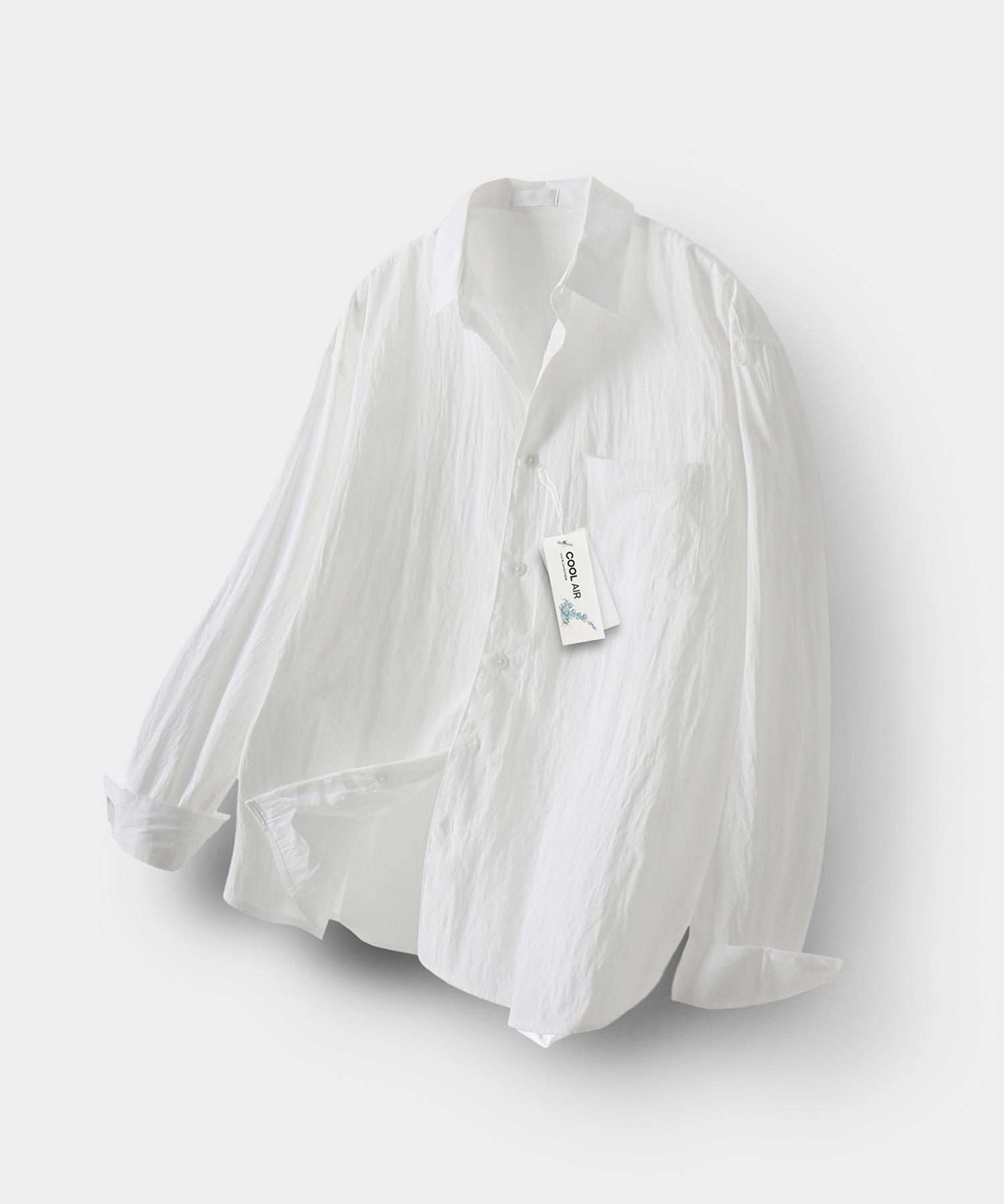 Mood Inside (Summer) Stone Ice Semi-Over Rn Shirt _White L