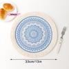 M-Round Placemat Cotton Tassel Antiskid Dining Table Mat Absorbent Insulation Dish Pad Desk Decoration And Accessories Plate Mug