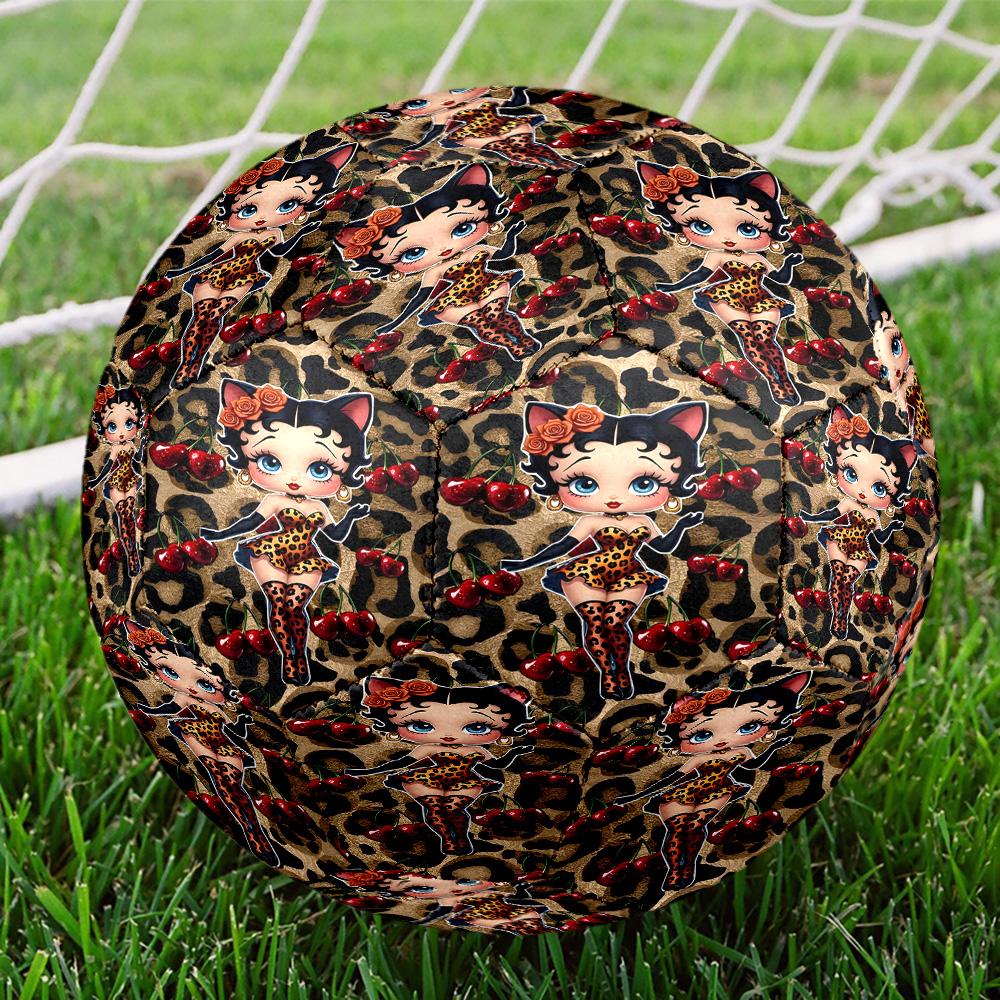 Sexy Doll Print Size 5 Soccer Ball, Standard Match Football for Sports Game and Team Practice, Ideal Gift for Soccer Fans