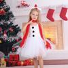 Snow Treasure Princess Girl's Ice And Snow Dance Skirt Christmas Snowman Costume